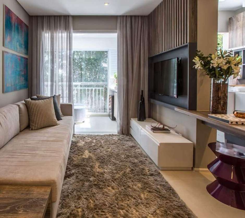 como decorar sala pequena apartamento