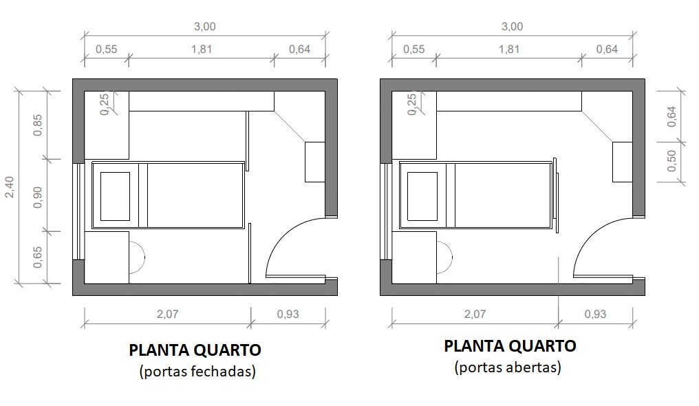 tamanho ideal quarto solteiro pequeno