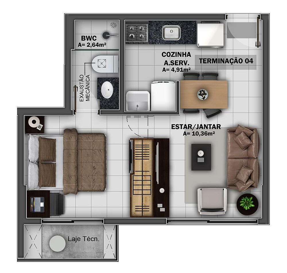 otimização espaço quarto pequeno